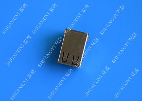 چین 4 Pin AF Type USB Charging Connector , Right Angle Female SMT USB 2.0 Connector تامین کننده