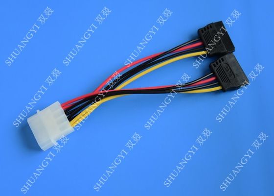 چین IDE Flat Cable Harness Assembly 4 Pin to 2 x 15 Pin SATA To Serial ATA SATA Connector تامین کننده