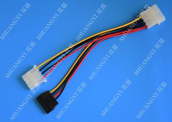 چین Linear Splitter Extension Adapter Converter Cable With 4 Pin Molex Female Connector تامین کننده