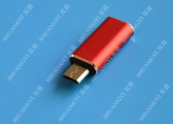 چین Red USB 3.1 Type C Male to Micro USB 5 Pin Micro USB Slim For Cell Phone تامین کننده