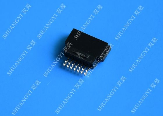 چین Brass Terminal 7 Pin SATA Connector Crimp Type For Set Top Box 500 Cycles تامین کننده