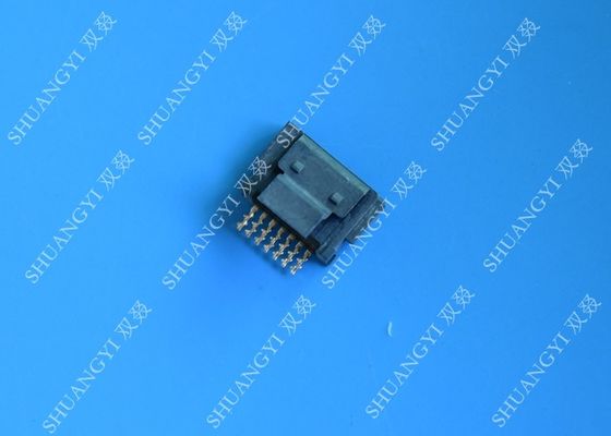 چین PC SMT Male Connector 7 Pin ESATA Port Connector Crimp Type With Latch تامین کننده