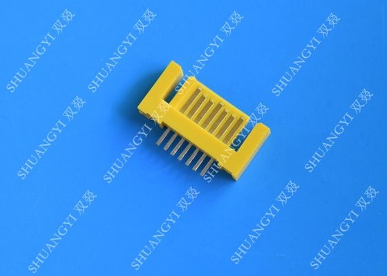 چین Yellow External Serial ATA 7 Pin Connector Male Header Serial ATA SATA Connector تامین کننده