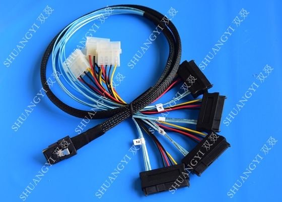 چین 1M Serial Attached SCSI Cable Mini SAS 36-Pin Male To SAS 29-Pin Female Cable تامین کننده