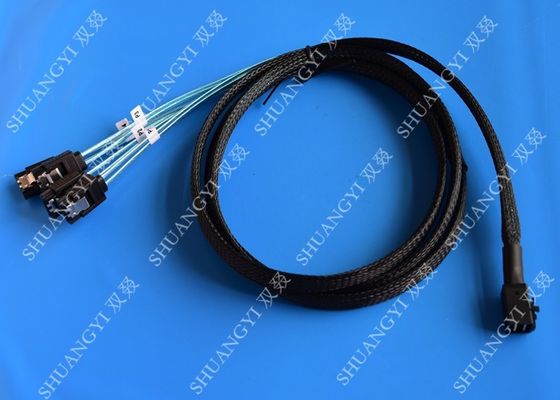 چین Internal HD Mini SAS Cable (SFF-8643) to 4 SATA Forward Breakout Cable 3.3 Feet / 1M تامین کننده