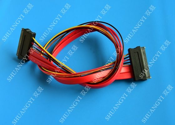 چین Red SATA Data Cable Slimline SATA To SATA Female / Male Adapter With Power تامین کننده
