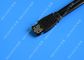 Black 7 Pin External SATA Cable , PC PCB ESATA To SATA Cable With Power تامین کننده