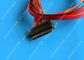 Red SATA Data Cable Slimline SATA To SATA Female / Male Adapter With Power تامین کننده