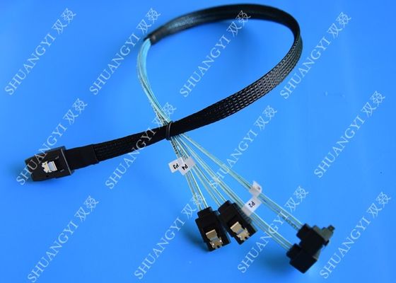 چین SFF 8087 To SATA Serial Attached SCSI Cable 500mm 30 AWG 28 Pin For Server تامین کننده