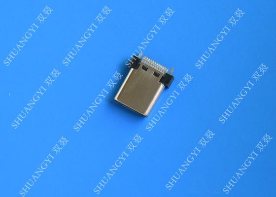 چین On The Go OTG Waterproof Micro USB Connector 24 Pin Stainless Steel Color تامین کننده