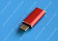 Red USB 3.1 Type C Male to Micro USB 5 Pin Micro USB Slim For Cell Phone تامین کننده